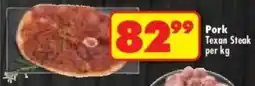 Shoprite Pork Texan Steak offer
