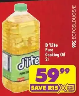Shoprite D'Lite Pure Cooking Oil offer