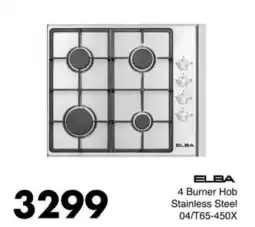 Save Hyper Elba 4 Burner Hob Stainless Steel offer