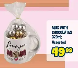 The Crazy Store Mug with chocolates assorted offer