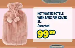 The Crazy Store Hot water bottle with faux fur cover assorted offer