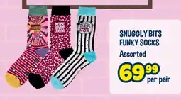The Crazy Store Snuggly bits funky socks assorted offer