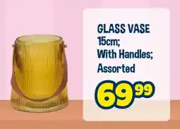 The Crazy Store Glass vase with handles assorted offer
