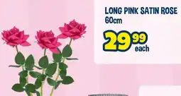The Crazy Store Long pink satin rose offer