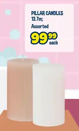 The Crazy Store Pillar candles assorted offer