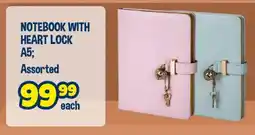 The Crazy Store Notebook with heart lock A5 assorted offer
