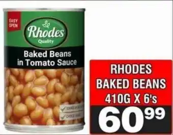 Advance Cash n Carry Rhodes Baked Beans in Tomato Sauce offer