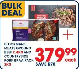 Econo Foods Blockman's meats ground beef and countryside pork braaipack offer