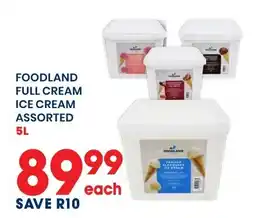 Econo Foods Foodland full cream ice cream assorted offer
