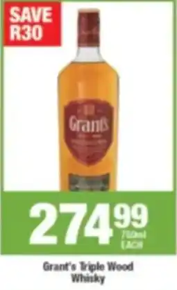 Agrimark Grant's Triple Wood Whisky offer