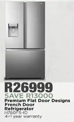 House & Home Hisense Premium Flat Door Designs French Door Refrigerator offer