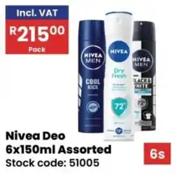 Africa Cash and Carry Nivea Deo Assorted offer