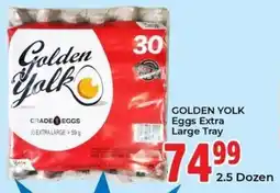 Elite Cash & Carry Golden Yolk Eggs Extra Large Tray offer