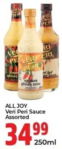 Elite Cash & Carry All Joy Veri Peri Sauce Assorted offer