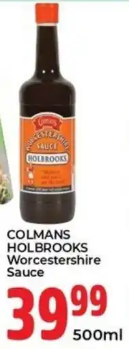 Elite Cash & Carry Colmans Holbrooks Worcestershire Sauce offer