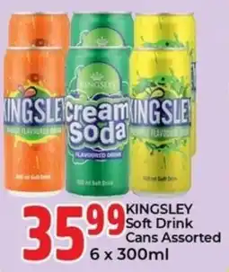 Elite Cash & Carry Kingsley Soft Drink Cans Assorted offer