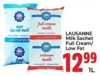 Elite Cash & Carry Lausanne Milk Sachet Full Cream/ Low Fat offer