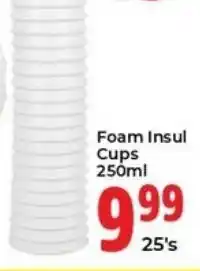Elite Cash & Carry Foam Insul Cups offer