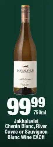 OK Liquor Jakkalsvlei Chenin Blanc, River Cuvee or Sauvignon Blanc Wine offer