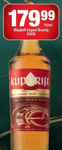 OK Liquor Klipdrift Export Brandy offer