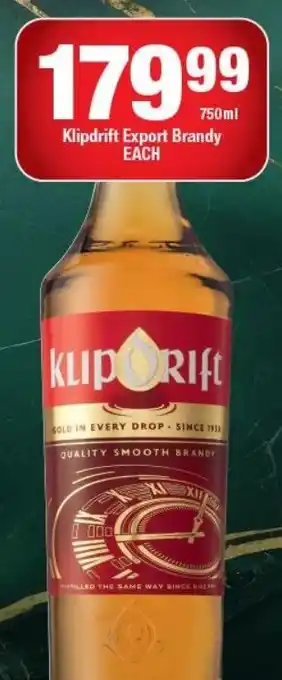 OK Liquor Klipdrift Export Brandy offer