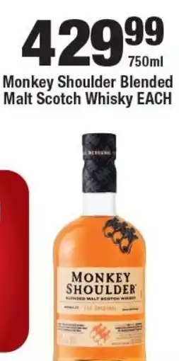 OK Liquor Monkey Shoulder Blended Malt Scotch Whisky offer