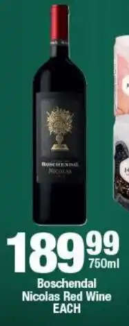 OK Liquor Boschendal Nicolas Red Wine offer