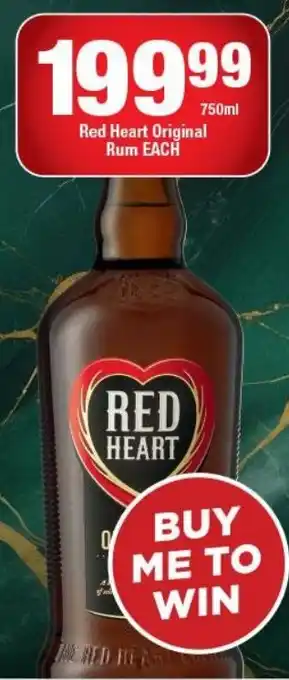 OK Liquor Red Heart Original Rum offer