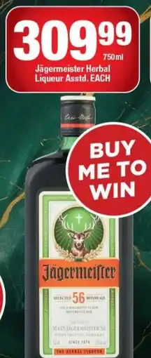 OK Liquor Jägermeister Herbal Liqueur offer