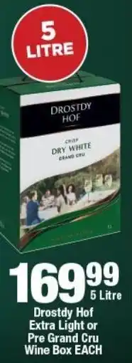 OK Liquor Drostdy Hof Extra Light or Pre Grand Cru Wine Box offer