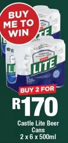 OK Liquor Castle Lite Beer Cans offer