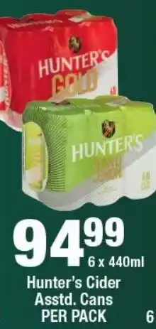 OK Liquor Hunter's Cider Cans offer