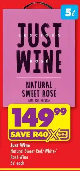 Shoprite Just Wine offer