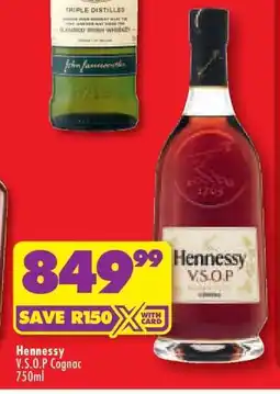 Shoprite Hennessy V.S.O.P Cognac 750ml offer