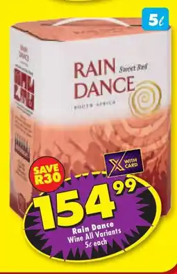Shoprite Rain Dance Wine All Variants 5ℓ each offer