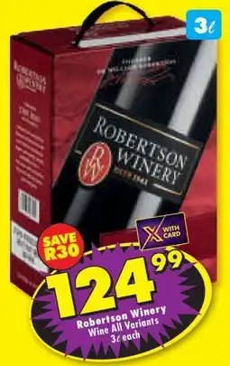 Shoprite ROBERTSON WINERY offer