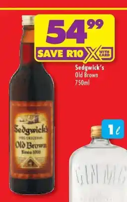 Shoprite Sedgwick's Old Brown 750ml offer