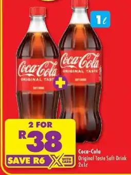 Shoprite Coca-Cola Original Taste Soft Drink 2x1ℓ offer