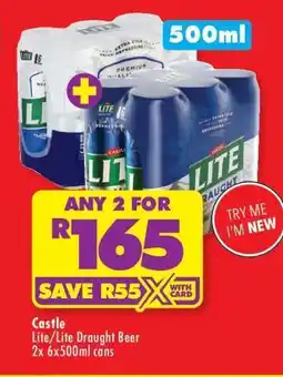 Shoprite Castle Lite/Lite Draught Beer offer