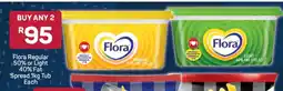 Pick n Pay Flora Regular 50% or Light 40% Fat Spread 1kg Tub Each offer