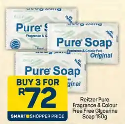 Pick n Pay Reitzer Pure Fragrance & Colour Free Free Glycerine Soap 150g offer