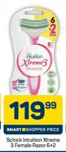 Pick n Pay Schick Intuition Xtreme 3 Female Razor 6+2 offer