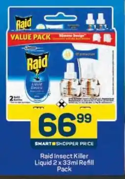 Pick n Pay Raid Insect Killer Liquid 2 x 33ml Refill Pack offer