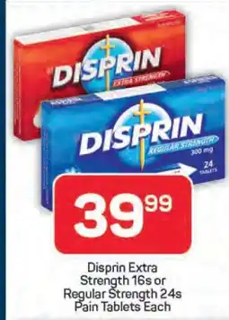 Pick n Pay Disprin Extra Strength 16s or Regular Strength 24s Pain Tablets Each offer