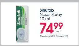 Clicks Sinutab Nasal Spray 10 ml offer