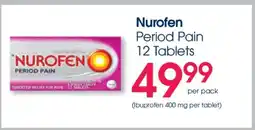 Clicks Nurofen Period Pain 12 Tablets offer