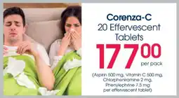 Clicks Corenza-C 20 Effervescent Tablets offer