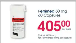 Clicks Ferrimed 50 mg 60 Capsules offer