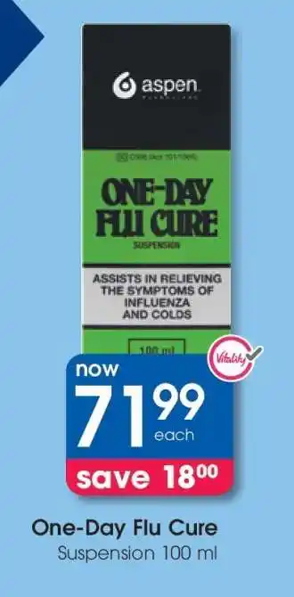 Clicks One-Day Flu Cure offer