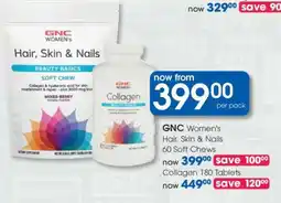 Clicks GNC Women's Hair, Skin & Nails 60 Soft Chews offer